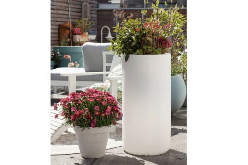 8-SEASONS Shining Elegant Pot XLPflanzgefäß, Weiß, Polyethylen, 39x78cm, Indoor & Outdoor, Inkl. LED-Glühbirne -Doppler Verkäufe 1 20889 4.jpg