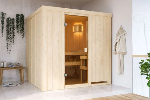 KARIBU Sauna Tromsö, Fichtenholz 68 Mm, Fronteinstieg, Ca. 3m² -Doppler Verkäufe 2 20240 1.jpg