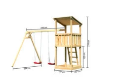 KARIBU Anna Spielturm, Naturbelassen, Nordische Fichte, 347x264x270cm, Mit Doppelschaukel -Doppler Verkäufe 30406 2 05.jpg