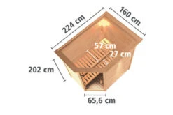 KARIBU Svea Sauna , Naturbelassen, Fichte, 224x160x202 Cm, Energiespartür U. Kranz,Ofen 4,5 KW Integr. Strg. -Doppler Verkäufe 30734 1 05.jpg