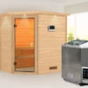 KARIBU Svea Sauna , Naturbelassen, Fichte, 224x160x202 Cm, BronzierteTür U. Kranz, Ofen 4,5 KW Bio Ext. Strg. -Doppler Verkäufe 30736 3 01.jpg