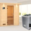 KARIBU Selena Sauna , Naturbelassen, Fichte, 223x159x191 Cm, Kranz SET, Ofen 4,5 KW Ext. Strg. Easy -Doppler Verkäufe 30762 2 01.jpg