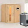 KARIBU Larin Sauna, Naturbelassen, Fichte, 151 X 151 X 198 Cm, Eckeinstieg, Mit Energiespartür, SET Mit Ofen 4,5 KW Bio Ext. Strg. -Doppler Verkäufe 30911 3 01.jpg