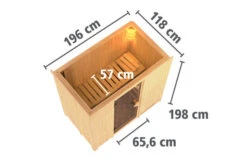 KARIBU Variado Sauna, Naturbelassen, Fichte, 196 X 118 X 198 Cm, Fronteinstieg, Mit Energiespartür, SET Mit Ofen 4,5 KW Bio Ext. Strg. -Doppler Verkäufe 30919 3 05.jpg