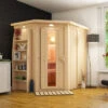 KARIBU Caspin Energiespar-Sauna, Naturbelassen, Fichte, 210x165x202 Cm, Mit Kranz Und 3,6 KW Ofen Integr. Steuerung -Doppler Verkäufe 31391 2 01.jpg