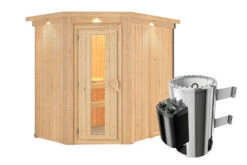 KARIBU Caspin Energiespar-Sauna, Naturbelassen, Fichte, 210x165x202 Cm, Mit Kranz Und 3,6 KW Ofen Integr. Steuerung -Doppler Verkäufe 31391 2 03.jpg