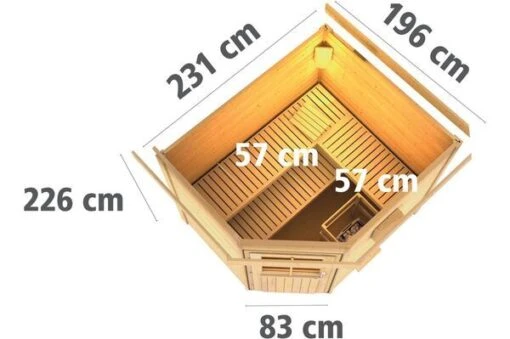 KARIBU Saunahaus Mikka, Fichtenholz 38mm, Eckeinstieg, Ca. 4,4m² -Doppler Verkäufe 3 18479 8.jpg