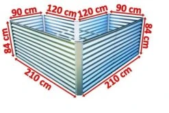 OUTFLEXX Eck-Hochbeet, Silber, Zincalume, 210x210x90x84cm -Doppler Verkäufe 5 18169.jpg