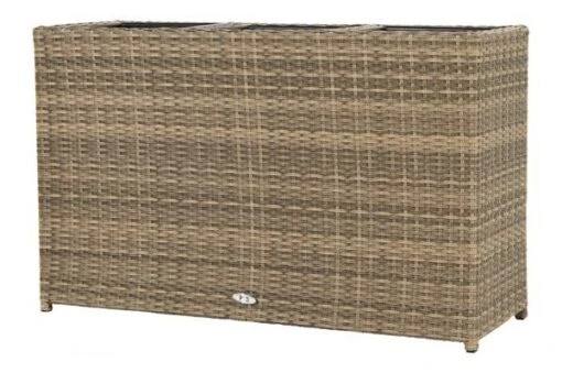 Ploß Rabida Pflanzgefäß, Champagner-meliert, Polyrattan, 113x40x70 Cm, Mit 3 Kunststoffeinsätzen -Doppler Verkäufe 9 20176.jpg